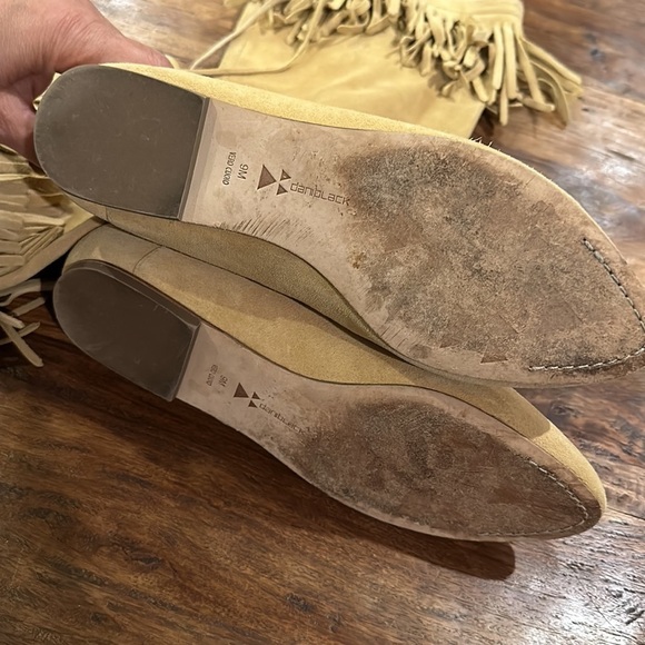 Daniblack Festival Fringe Suede Leather Boots in Camel Sz9 - Picture 4 of 8